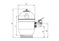 FILTRO RAPIDPOOL Ø 500 SIN VÁLVULA. 00489-0100