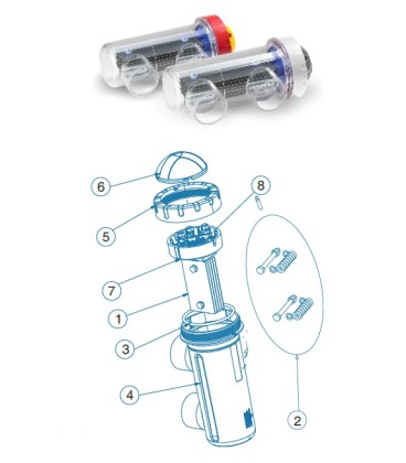 Electrodo célula DT40 IDEGIS. R-462