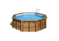 Piscina elevada de madera redonda VASTO Ø 428 x 136 cm Gre. 790302