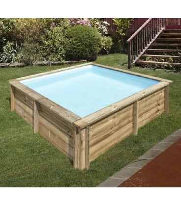 Piscina elevada de madera cuadrada City 225 x 225 x 68 cm Gre. 790000