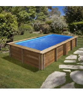 Piscina elevada de madera rectangular Lemon 375 x 200 x 68 cm Gre. 790204