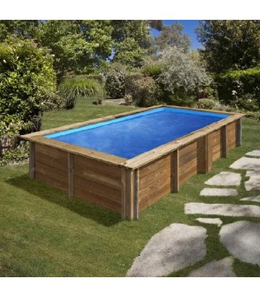 Piscina elevada de madera rectangular Lemon 375 x 200 x 68 cm Gre. 790204