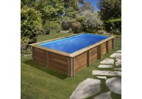 Piscina elevada de madera rectangular Lemon 375 x 200 x 68 cm Gre. 790204