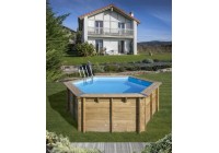 Piscina elevada de madera redonda Vanille 2 Ø 400 x 119 cm Gre. 800002