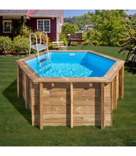 Piscina elevada de madera redonda Lili 2 Ø 280 x 107 cm Gre. 800008