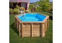 Piscina elevada de madera redonda Lili 2 Ø 280 x 107 cm Gre. 800008