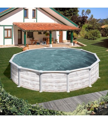 Piscina acero Groenlandia Ø 550 x 132 cm GRE. KITPR558N