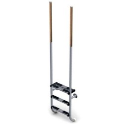 ESCALERA ELEGANCE 3 PELDAÑOS IPE+INOX + 1 SEGURIDAD AISI 316. 45901