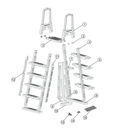 Recambio peldaño escalera L4PL Gre....