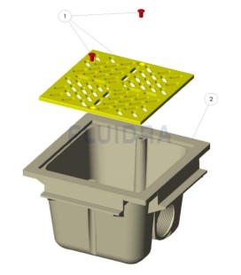Base sumidero cuadrado Astralpool. 00258R0100