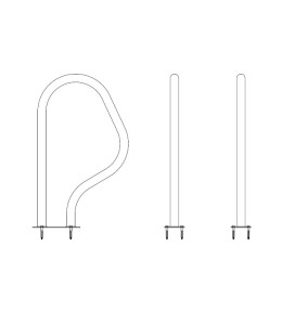 Pasamanos salida escalera 470x800 pletina rectangular Astralpool. 05543 2