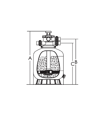 Filtro de arena Poolex OPTI SIDE 500. PF-OPT500S