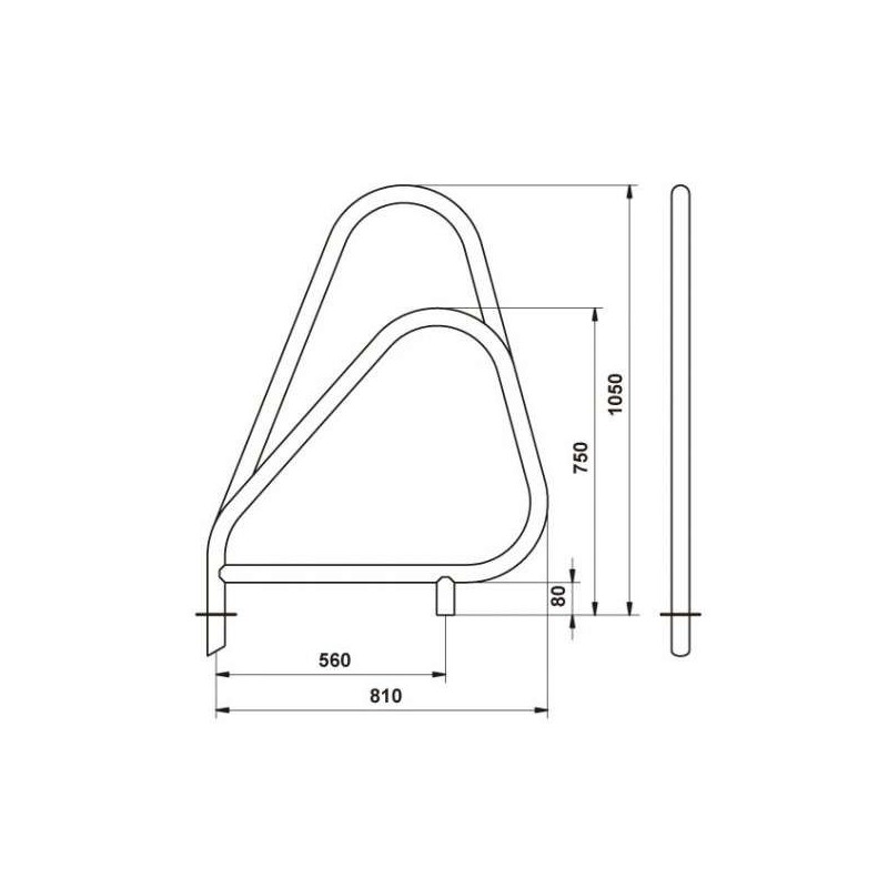 PASAMANOS PISCINA MODELO ASIMETRICO ASTRALPOOL. 00111