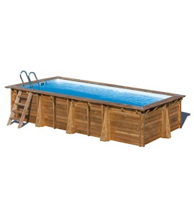 Piscina elevada de madera rectangular Papaya
