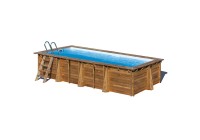 Piscina elevada de madera rectangular Papaya