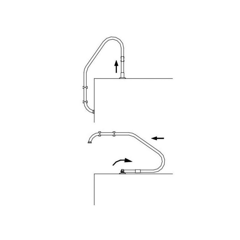 ANCLAJE ARTICULADO CON PLETINA PARA ESCALERA. 08727