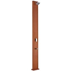 Ducha solar cuadrada aspecto madera Gre. DSALC32W