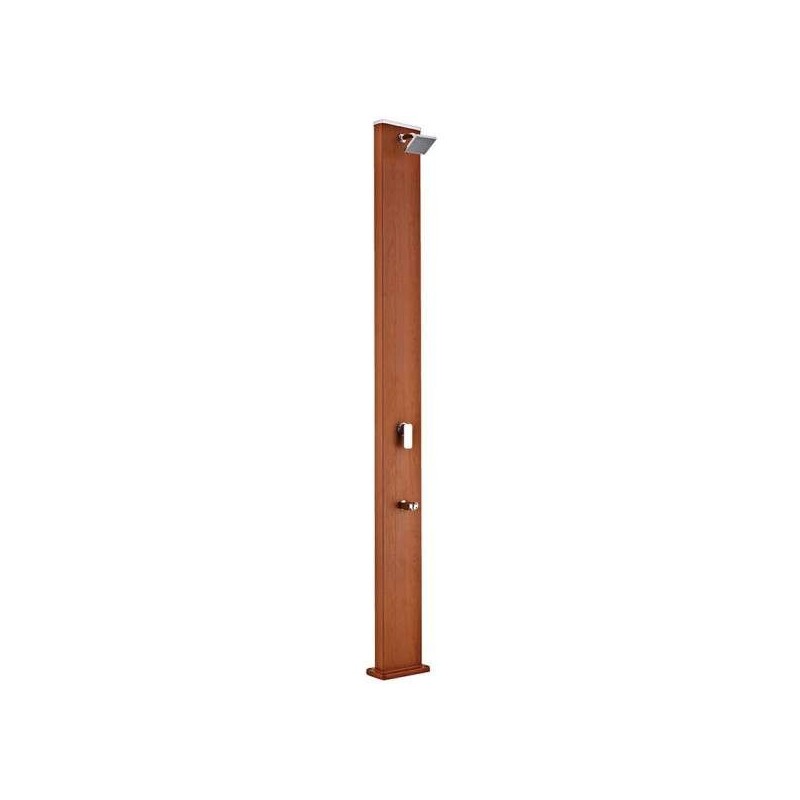Ducha solar cuadrada aspecto madera Gre. DSALC32W