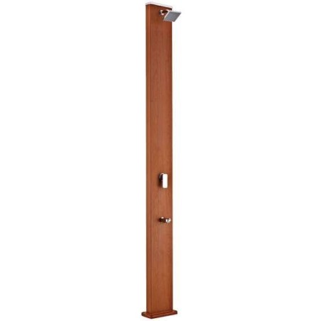 Ducha solar cuadrada aspecto madera Gre. DSALC32W