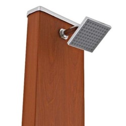 Ducha solar cuadrada aspecto madera Gre. DSALC32W