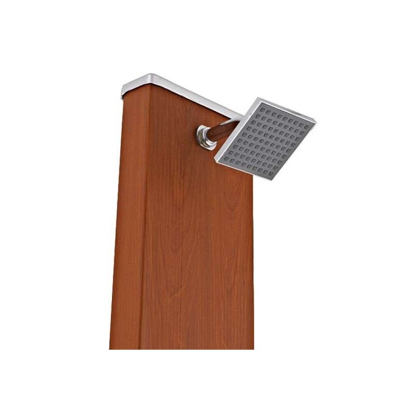 Ducha solar cuadrada aspecto madera Gre. DSALC32W