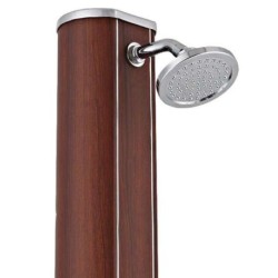 Ducha solar redonda aspecto madera Gre. DSALR32W