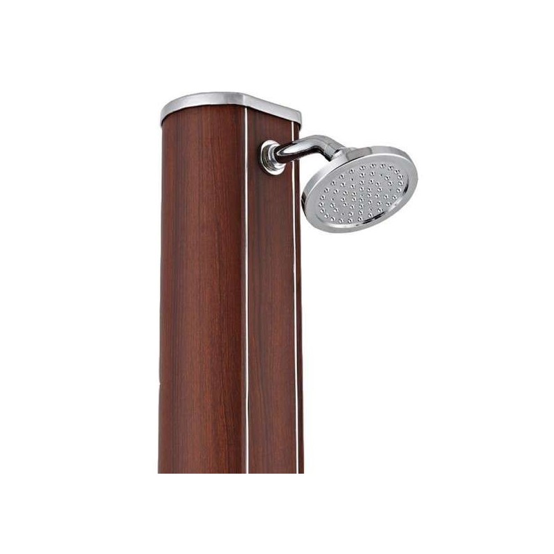 Ducha solar redonda aspecto madera Gre. DSALR32W