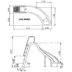 TOBOGAN CURVADO DERECHA 1,78 M. 00088