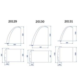 CORTINA ARCO - INOX ANCHO 1000 mm, ALTO 1000 mm. 20131