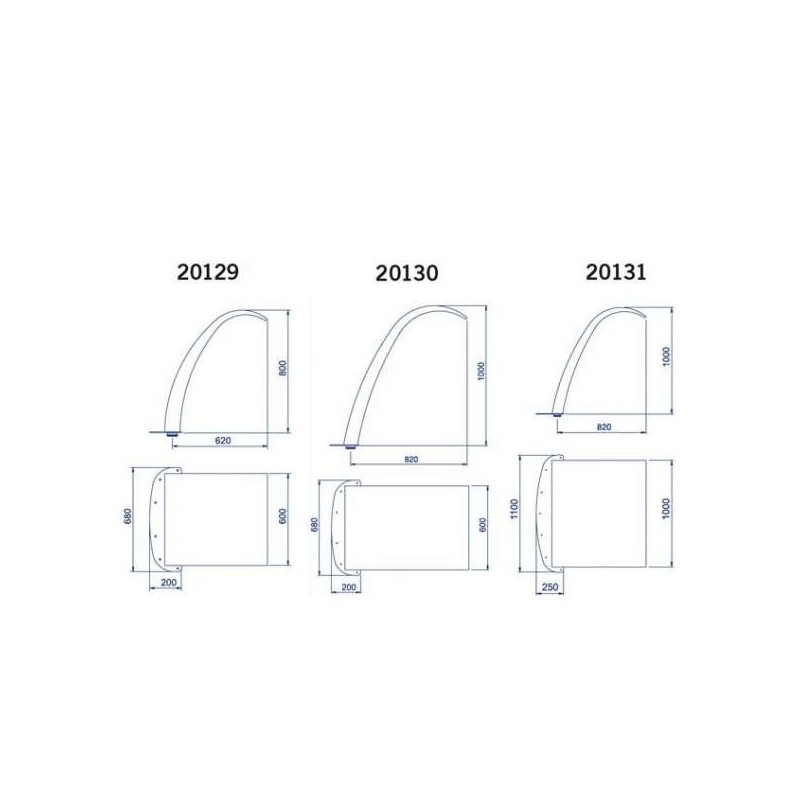 CORTINA ARCO - INOX ANCHO 1000 mm, ALTO 1000 mm. 20131