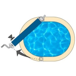 Enrollador de cubierta piscina elevada Gre. 40135