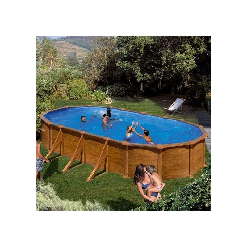 Piscina elevada madera 610x375x132 Gre. KITPROV618WO