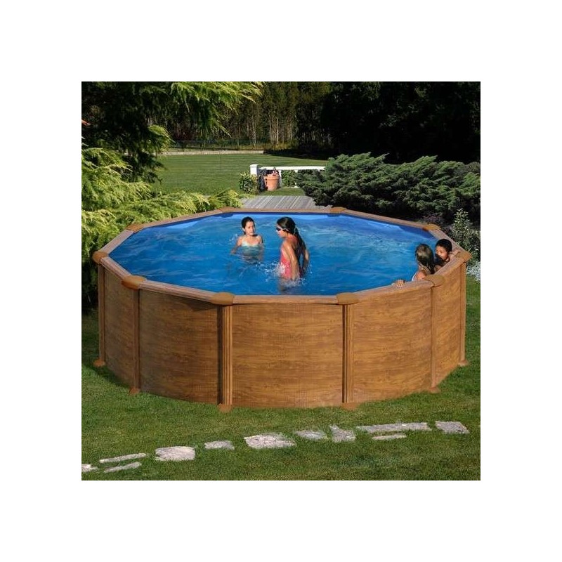 Piscina elevada madera D.350x132 Gre. KITPR358WO