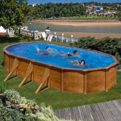 Piscina elevada madera 730x375x120 Gre. KIT730W