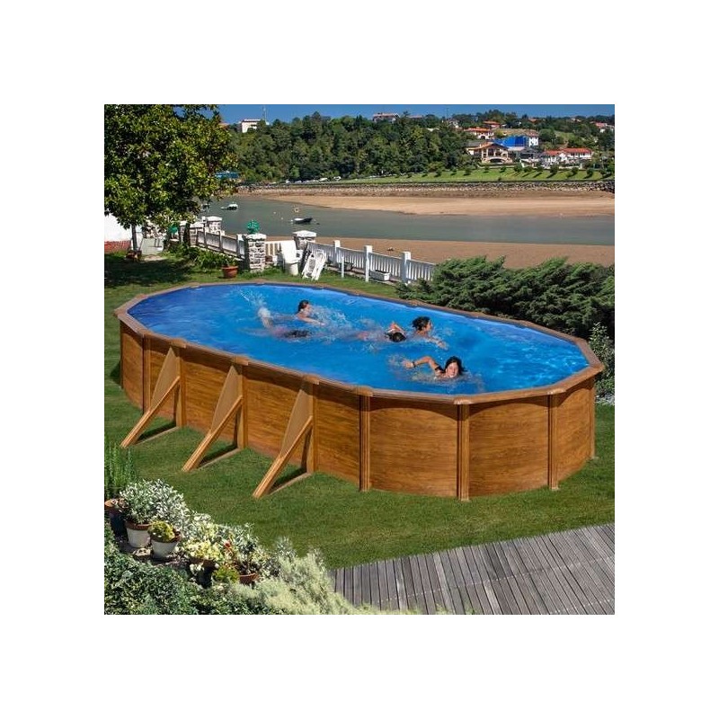 Piscina elevada madera 610x375x120 Gre. KIT610W