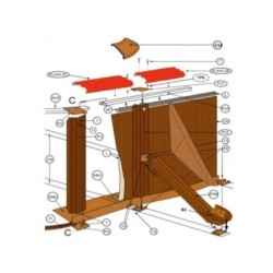 Piscina elevada madera 500x300x120 Gre. KIT500W