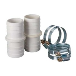 2 conectores 38mm + 4 abrazaderas 38mm Gre. AR509