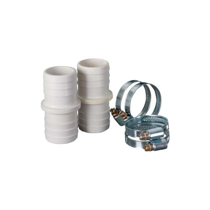 2 conectores 38mm + 4 abrazaderas 38mm Gre. AR509