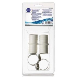 2 conectores 38mm + 4 abrazaderas 38mm Gre. AR509