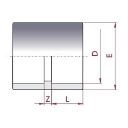 Manguito PVC D.50 Cepex