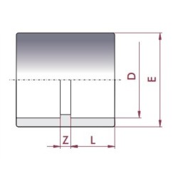 Manguito PVC D.63 Cepex
