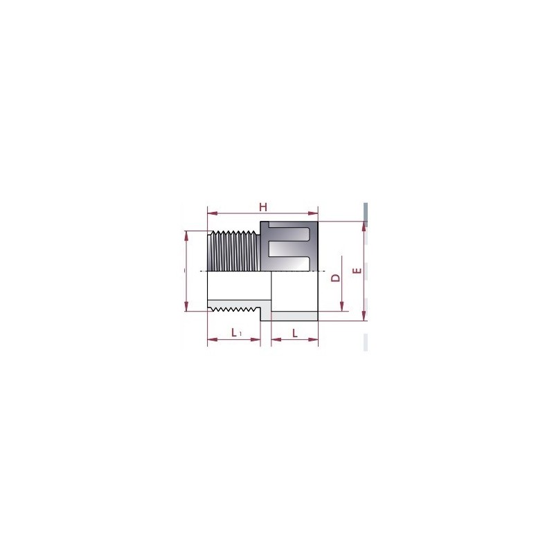 Terminal rosca macho PVC D.63 a 2" Cepex