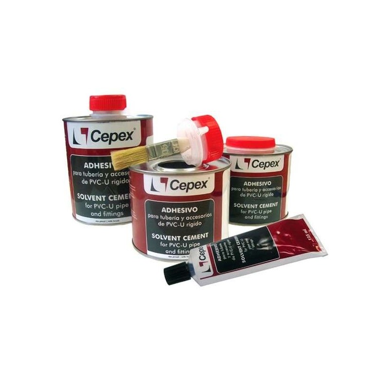 Adhesivo PVC 1000cc con pincel Cepex. 09044