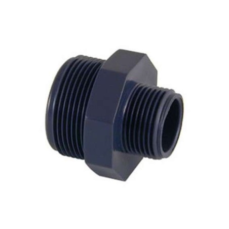 Reducción roscada PVC macho-macho D. 1/2" x 3/8". 02303