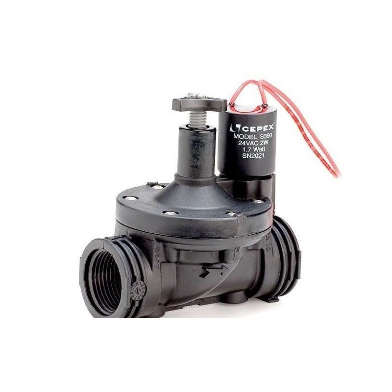 Electroválvula de riego 9 V programador pilas Cepex - rosca hembra 2"