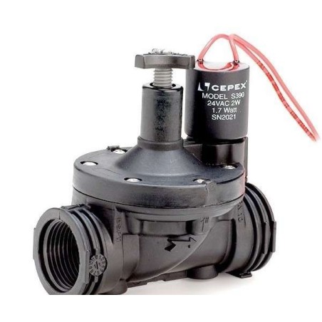 Electroválvula de riego 9 V programador pilas Cepex - rosca hembra 2"