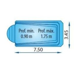 Cobertor solar Piscina S750 R - Europa Piscinas. COBSOL750