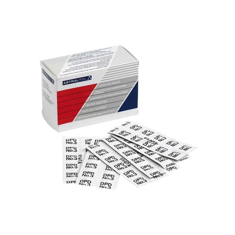 Tabletas reactivo DPD1 (cloro) para Pooltester Astralpool. 41913