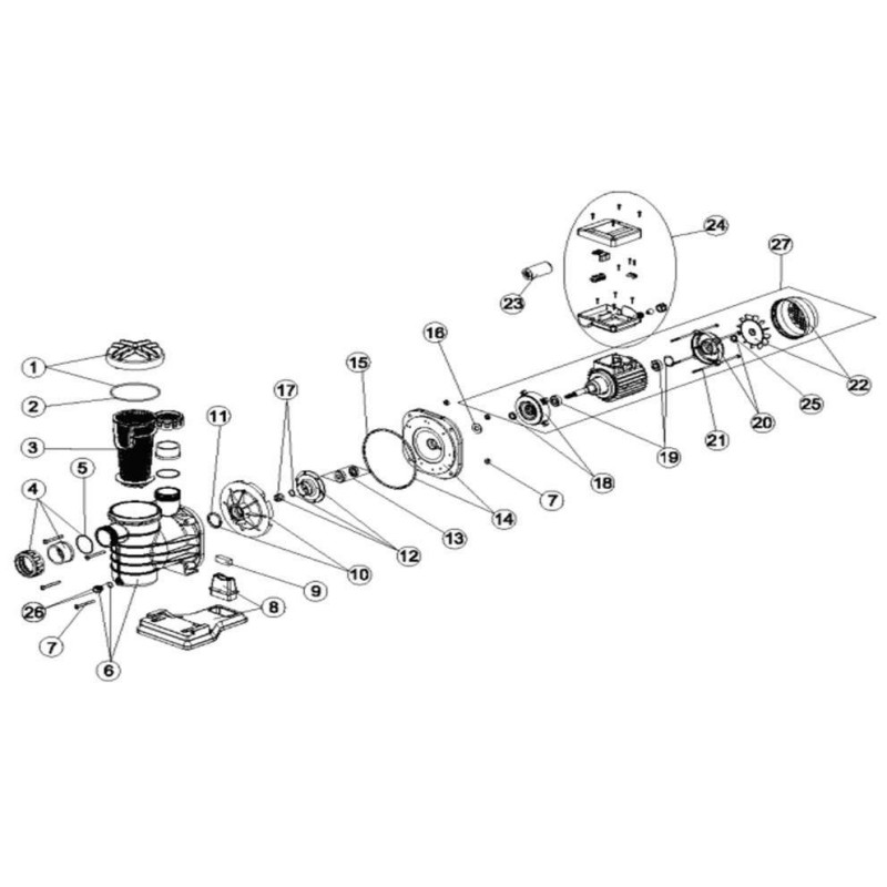 Rodete 1hp 50hz Astralpool. 4405010416