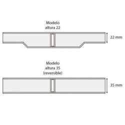 Rejilla transversal rebosadero curvas 245mm MARRÓN Astralpool. 34191